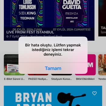 Passolig Passo Mobil Giriş Hatası