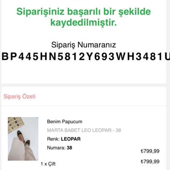 Benimpabucum İade/değişim Bedeli Talep Ediyor