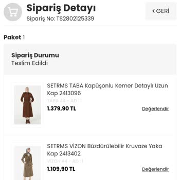 Setrms Siparişim Başkasına Satıldı