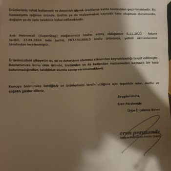 SuperStep Ürününün Arkasında Durmuyor