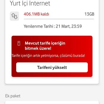 Vodafone Paket Bitmeden Sürekli Paket Aşımı Ücreti Alıyor