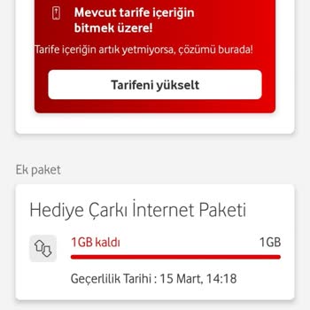 Vodafone Paket Bitmeden Sürekli Paket Aşımı Ücreti Alıyor