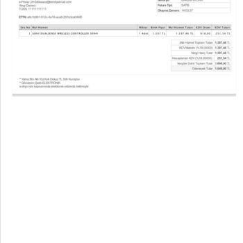Sony Eurasia Eurasia Garantili Ps5 Dualsense Servis Faturayı Kabul Etmiyor