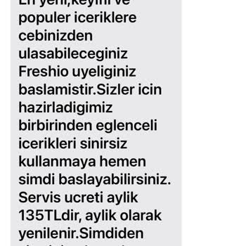 Freshio Fun Şikayetimin Dikkate Alınmasını Rica Ederim