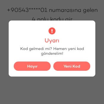 Tosla Defalarca İstekte Kod Gelmiyor.