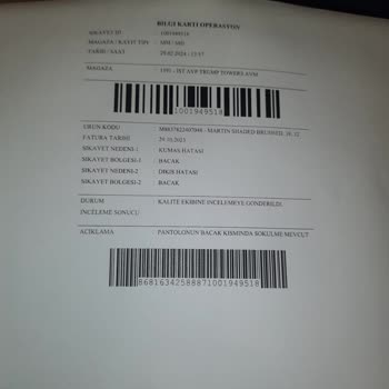 Mavi Jeans Firması Defolu Ürünleri Sorunsuz Diye Satıyor.
