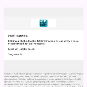 A101 Online'dan Edilen Sipariş Gelmiyor