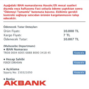 Sahibinden Ödeme Yaptım, Ürünüm Gelmedi: Mağduriyetim Giderilsin