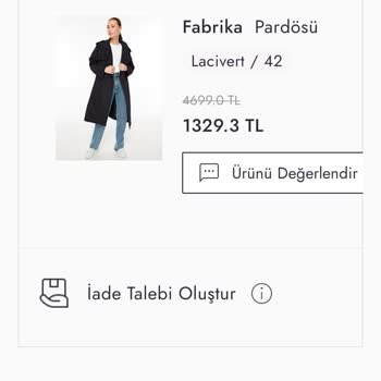 Boyner Fabrika Marka Pardösü
