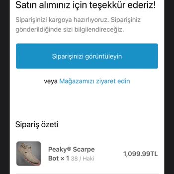 Peaky Sneaker İki Aydır Ürünüm Nerede?