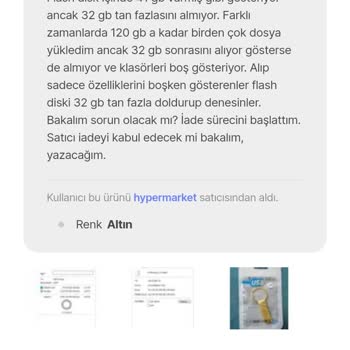 Hepsiburada.com'da Sahte TB Flash Bellek Satıyor