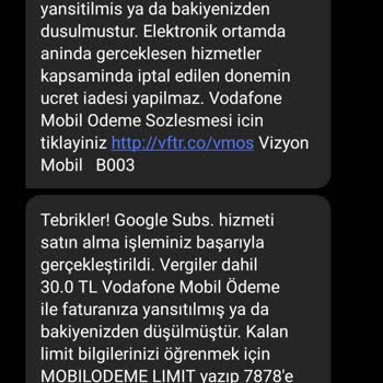 Vodafone Şikayet Bilmediğim Uygulamalar