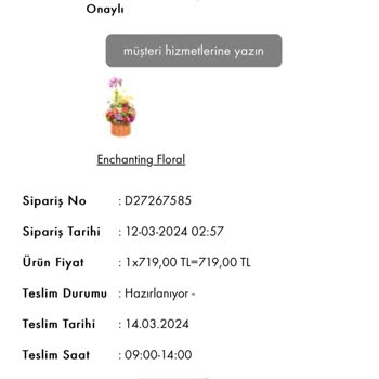 Taze Çiçek (tazecicek.com) Fiyat Düşüşü Sonrası Mağduriyetim