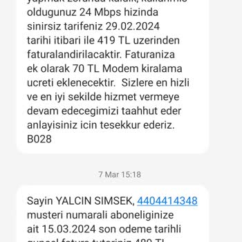 Sadenet Faturaların Yıl İçinde Enflasyon