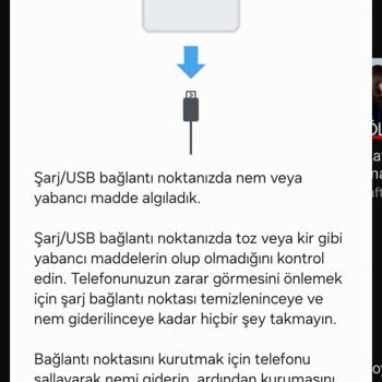 Samsung Telefon A54 Şarj Nem Uyarısı