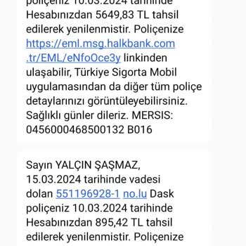 Halkbank İzinsiz Yenilenen Sigorta Ücreti