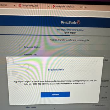 Moneygram Para Transferi Hizmeti Sunmuyor