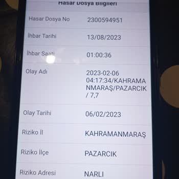 DASK (Doğal Afet Sigortaları Kurumu) Deprem Sonrası Hasar Gören Evim İçin Yardım Bekliyorum