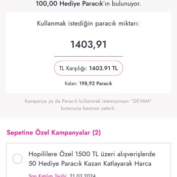 Pluxee Hopi Hediye Çekine Dönüşmüş Miktarı Boyner App'te Kullanamama