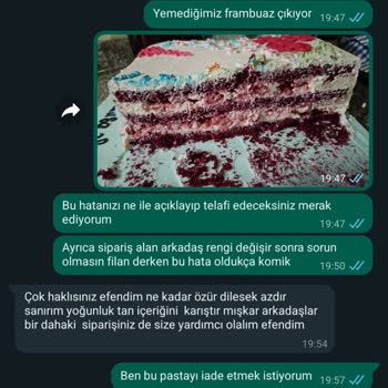 Kristal Fırın Yanlış Sipariş Hazırlama Ve Ücret İadesi Yapmama