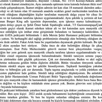 Ankara Emniyet Müdürlüğü Kolluk Kuvveti Tarafından İşkence Görüyorum