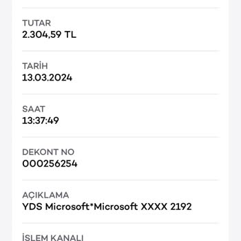Microsoft Karttan Para Çekilmesi