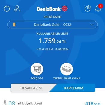 Denizbank Yıllık Üyelik Ücreti Sürprizi