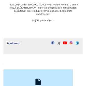İş Bankası Kredi Bağlantılı Hayat Sigortası İptali