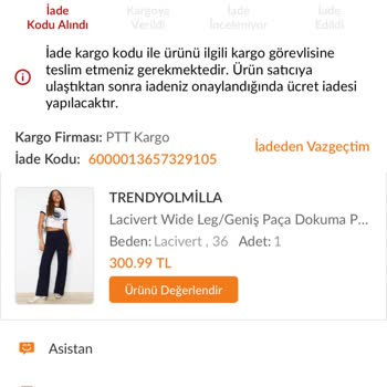 PTT Kargo PTT İade Kargomu Kaybetmiş