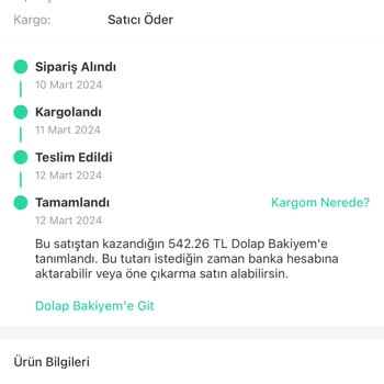 Dolap Uygulaması Sattığım Ürünün Parasını Bana Ödemiyor Yok Gösteriyor