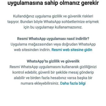 WhatsApp Resmi Değil Diyor