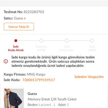 Guess Sürekli Yanlış Ürün Gönderiyor