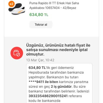 Hepsiburada'nın Keyfi Sipariş İptali