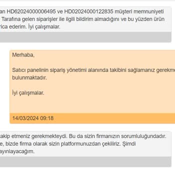 Hepsiburada Siparişi Mail İle Bildirilmedi