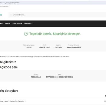 Enuyguna.net Heets Siparişimde Yaşanan Sorunlar Ve Geri Dönüş Eksikliği