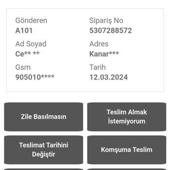 Bir Günde Kargo A101 Online Alışverişte Teslimat Sorunu