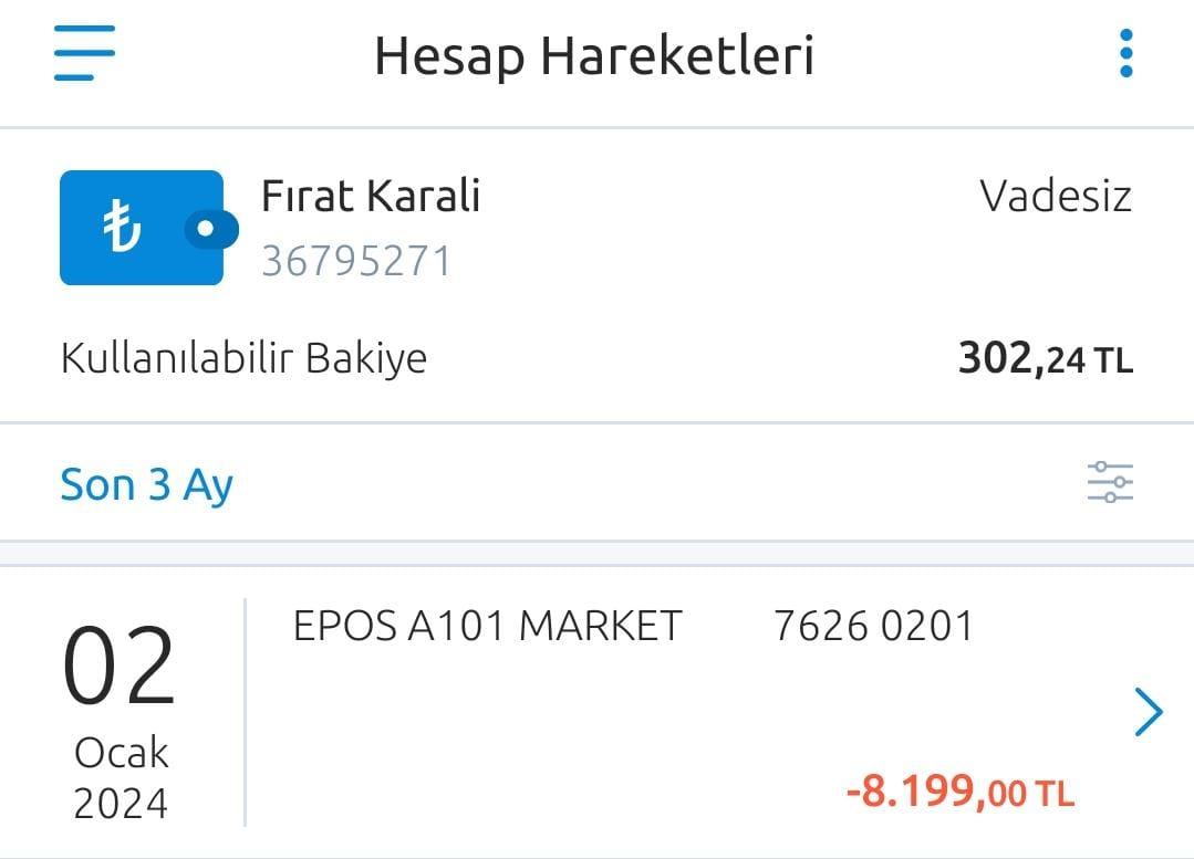 Epos A101 Market Harcama İtirazı - Şikayetvar