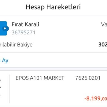 Epos A101 Market Harcama İtirazı