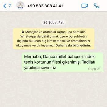 Kocaeli Büyükşehir Belediyesi Darıca Millet Bahçesi Tenis Kortu