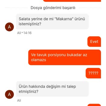 Tavuk Dünyası Ve Siparişi Dikkate Almaması Ve Ürünü Kusurlu Göndermesi