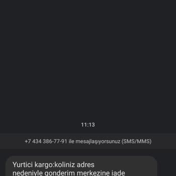 Gönderim İadesi Yabancı Numara