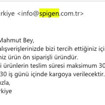 Spigen.com.tr Ürünü Göndermiyor