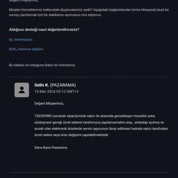Pazarama Kullanılmış Ürün Daha Önce Açılmış Ürün