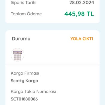 Scotty Kargom Teslim Edilmedi