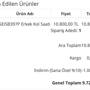 Saat & Saat Ürün Kargolama Sıkıntısı