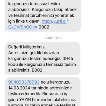 Yurtiçi Kargo Teslimat Problemi Kargoculuğu Müşterilerine Yaptırması.