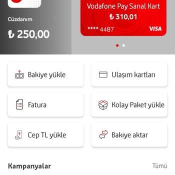 Vodafone Pay Cüzdan Bakiyesi Sorunu