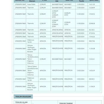 Merzifon PTT Kargo Kuryeleri İşlerini Yapmıyorlar