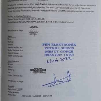 BİM-Dijitsu Marka 58 İnc TV Arızası-dijitsu'nun İlgisizliği