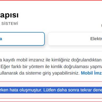 Türk Telekom Mobil İmza İşlem Yapılmıyor